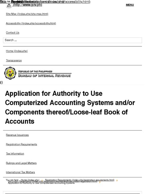 Application for Authority to Use Computerized Accounting .